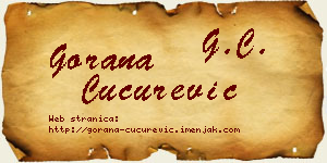 Gorana Cucurević vizit kartica